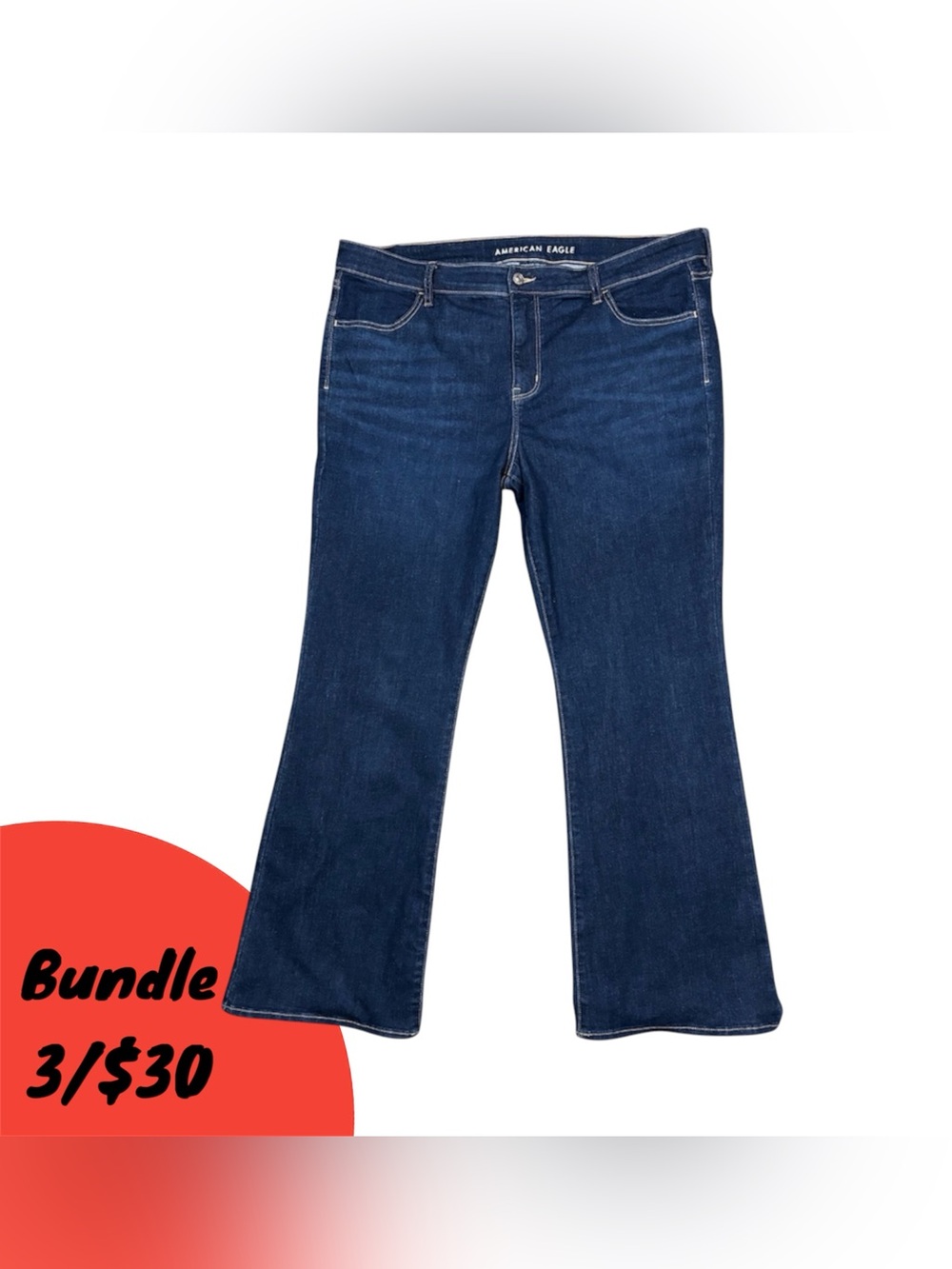 American Eagle Outfitters Navy Stretch Kick Bootcut Wide leg High Rise Plus Size